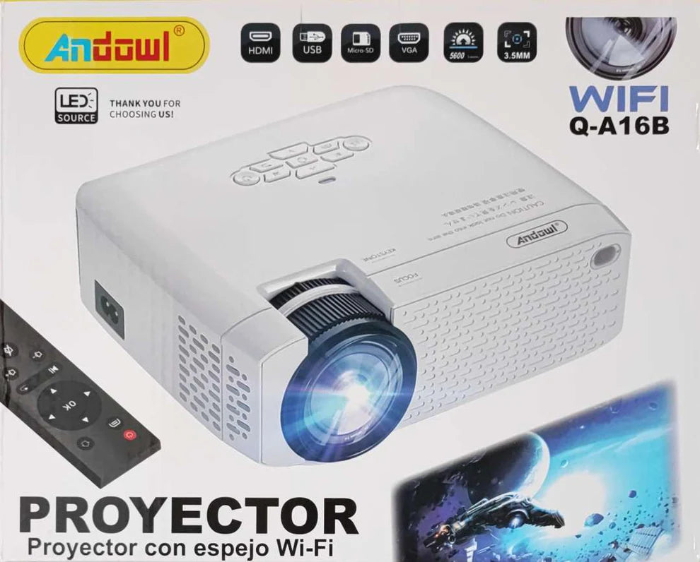 🎥 Andowl Q-A16B Ultra HD WiFi Mirroring LED Projector 🎬
